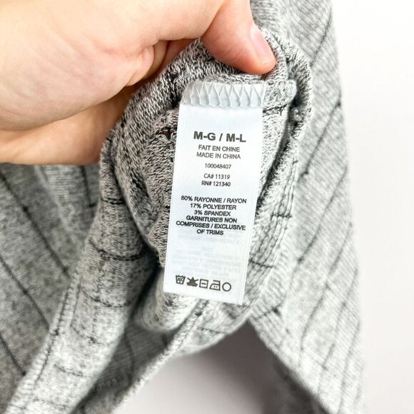 Dynamite Womens Medium Light Grey Knit Sweater Long Sleeve Cozy Pullover - Picture 5 of 5